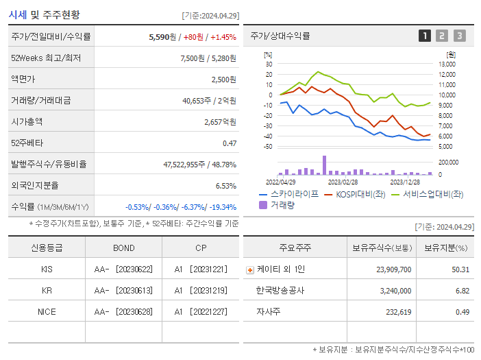 스카이라이프_기업개요