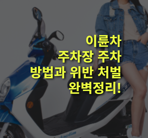 주차장법과 이륜차 주차방법 완벽정리! 처벌과 벌금.