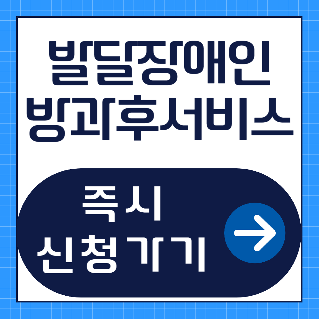 발달장애인 방과후 서비스 신청방법
