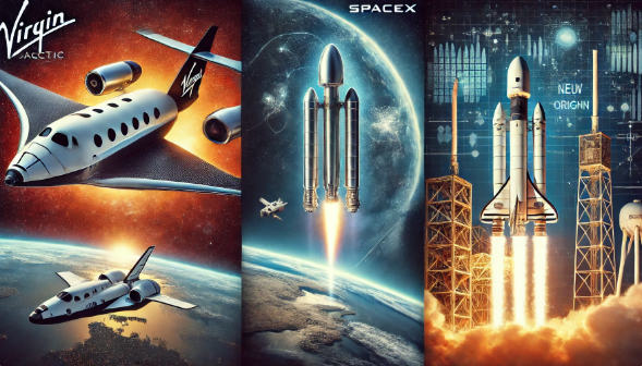 우주관광 시장, 버진갤럭틱, 스페이스X, 블루오리진