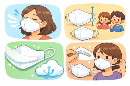 호흡이 편한 KF94 마스크 착용 비교 예시8