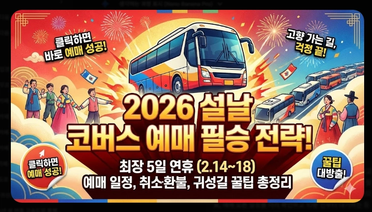 2026 설날 코버스 예매 완벽 가이드