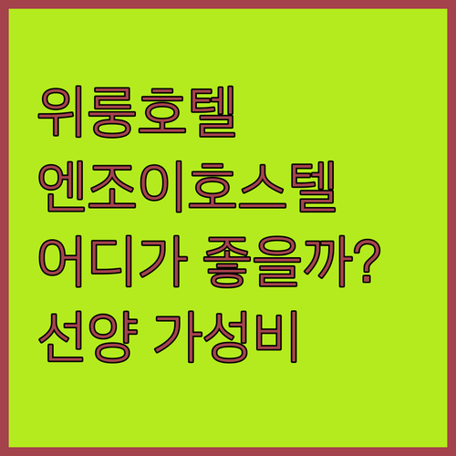 선양 호텔 추천 위룽 호텔 vs 엔조..