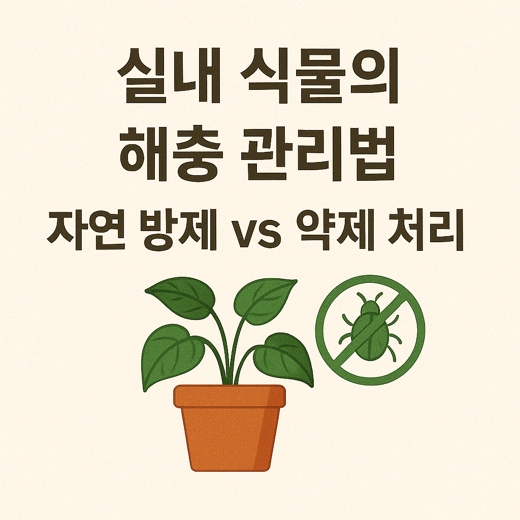 실내 식물의 해충 관리법: 자연 방제 vs 약제 처리 사진