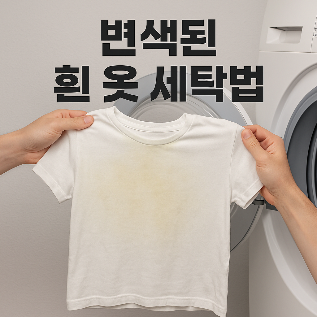 변색된 흰 옷 세탁법