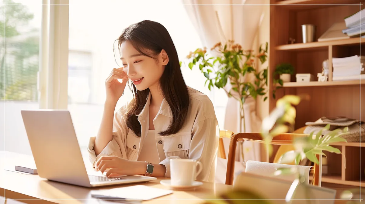 집에서-노트북으로-일하는-여성