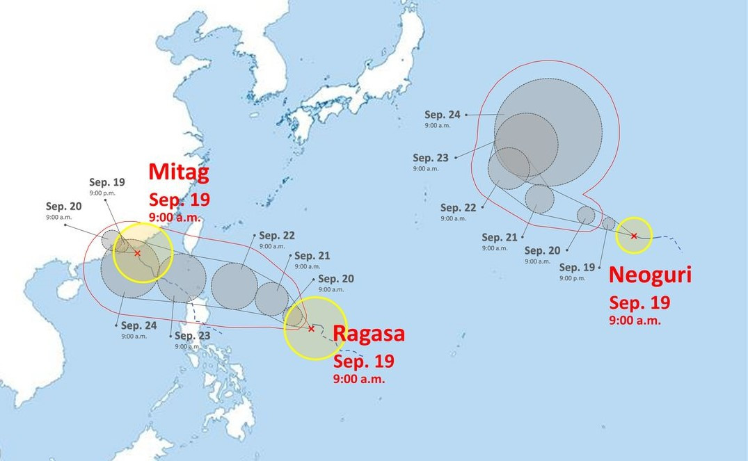 19호 태풍경로 현재위치