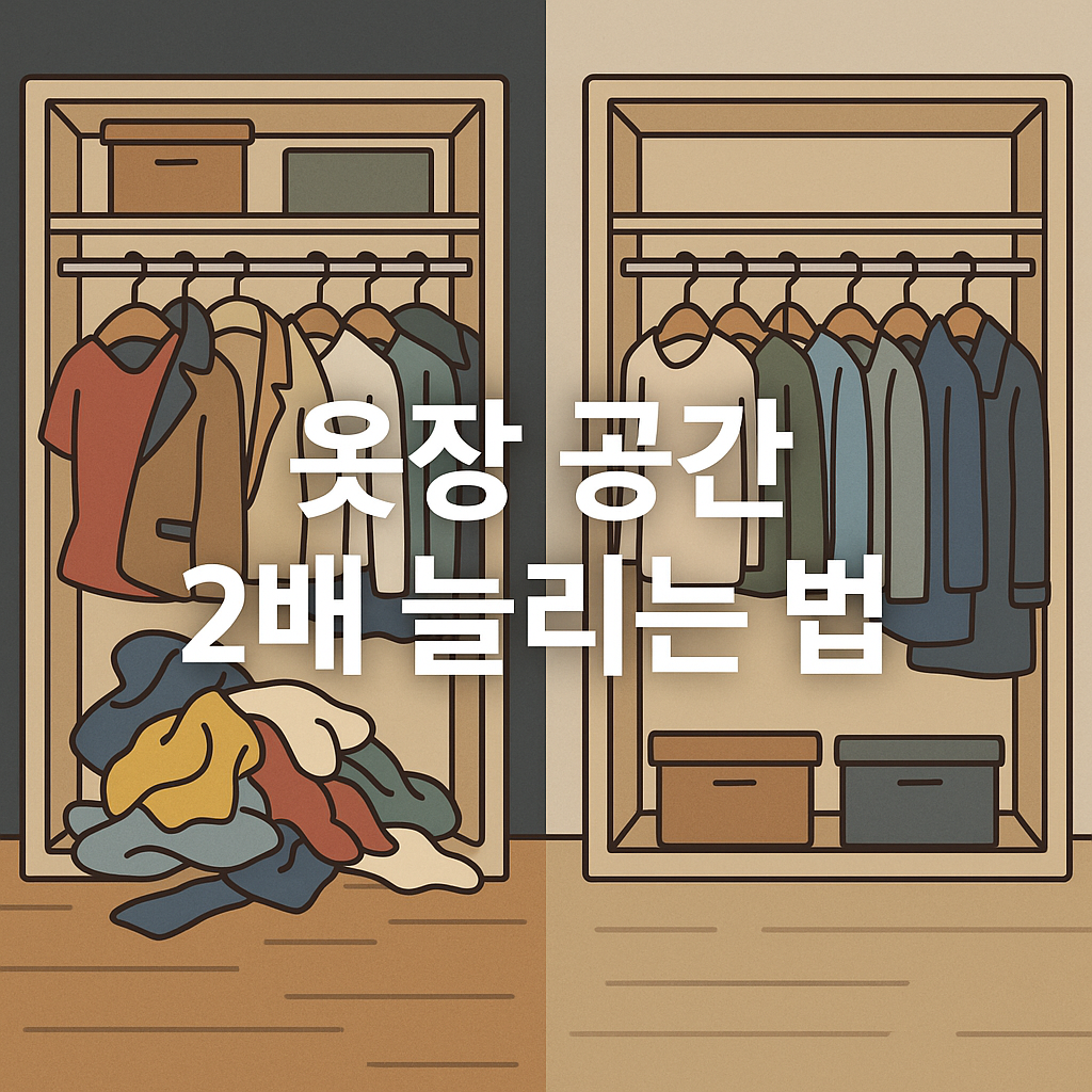 옷장 공간이 모자라다면 딱 이것만 하면 두 배 늘어납니다👚