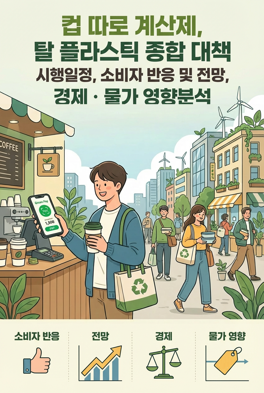 컵 따로 계산제, 탈 플라스틱 종합 대책 시행일정, 소비자 반응 및 전망, 경제 ,물가 영향분석