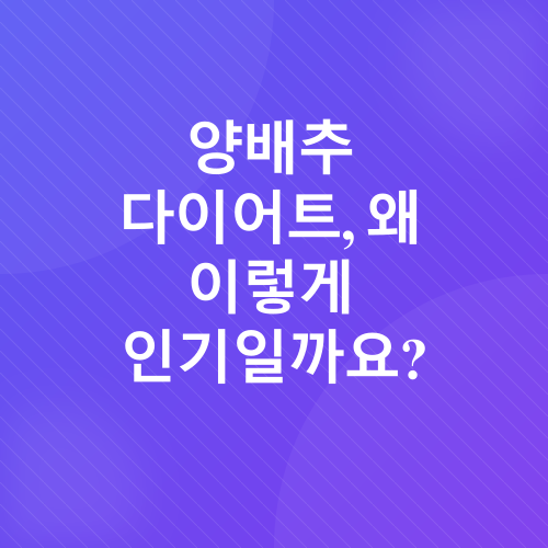 양배추 다이어트_1