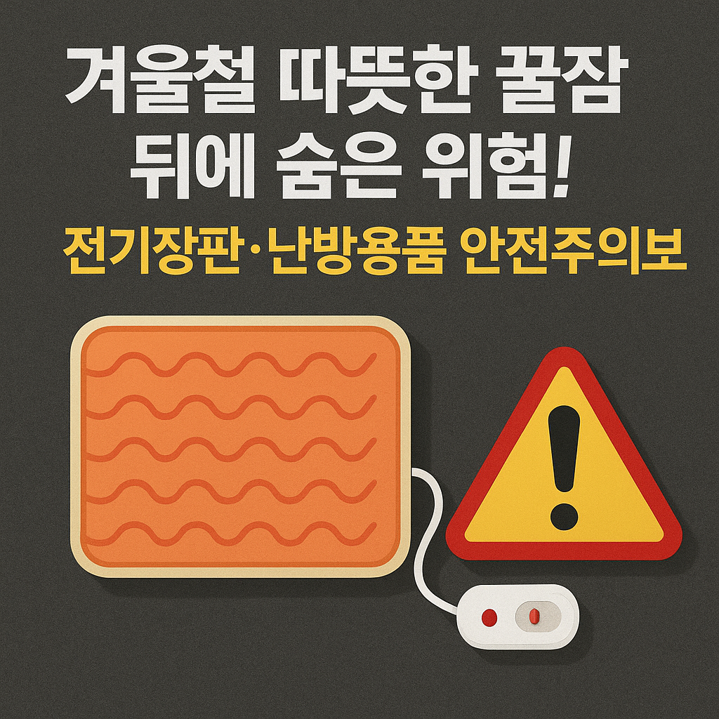 🔥 겨울철 따뜻한 꿀잠 뒤에 숨은 위험! 전기장판·난방용품 안전주의보