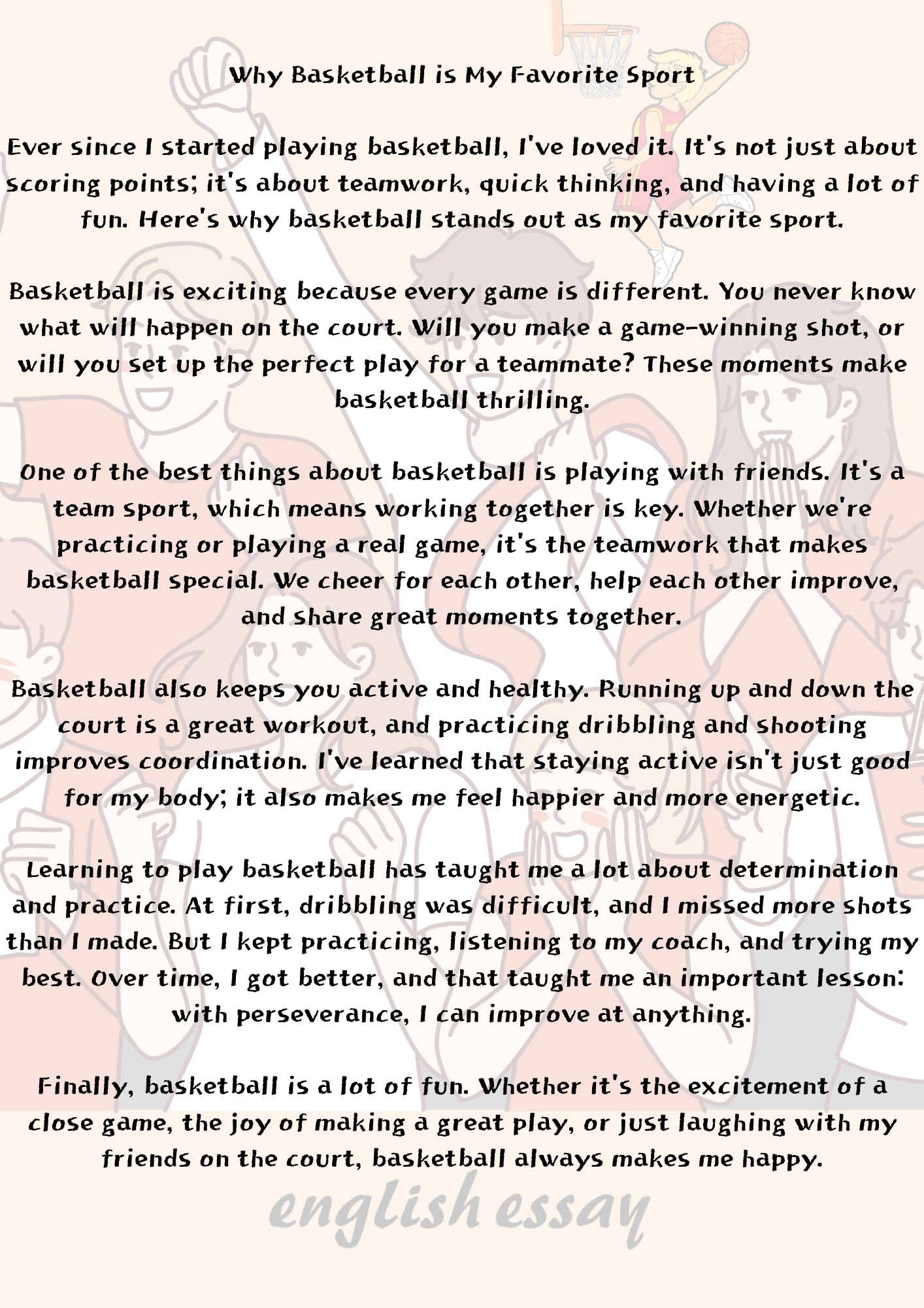 Why Basketball is My Favorite Sport