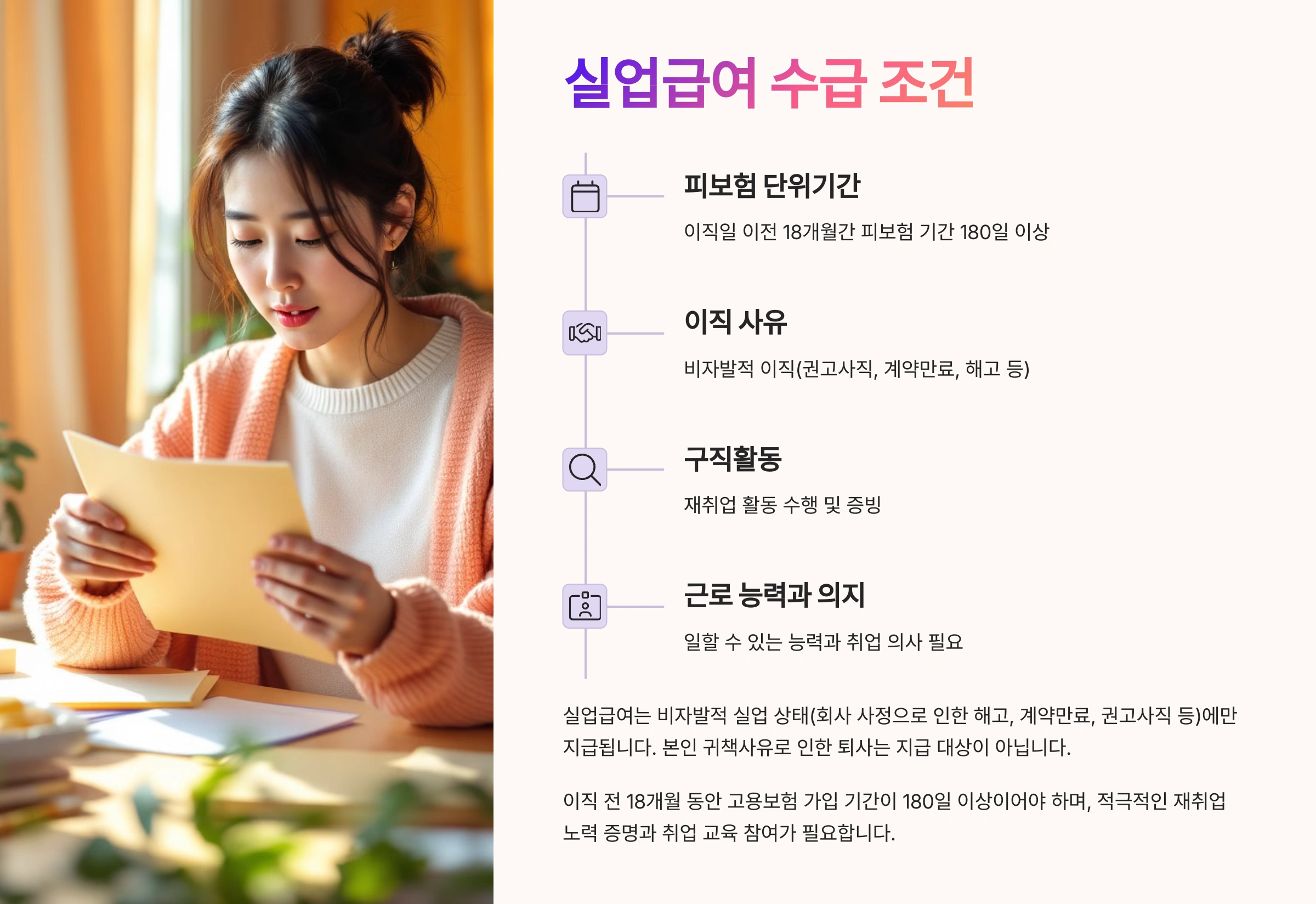 실업급여 수급조건