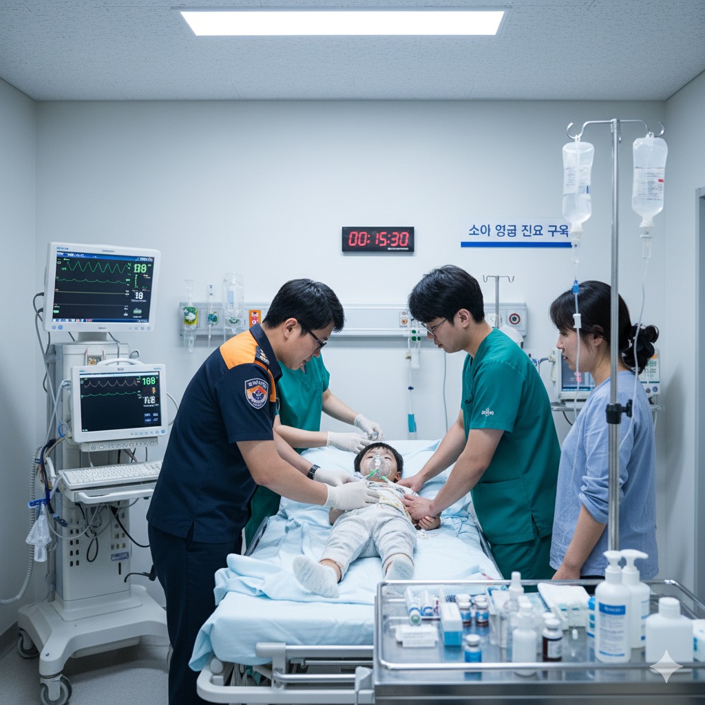 병원에서 응급처치 모습