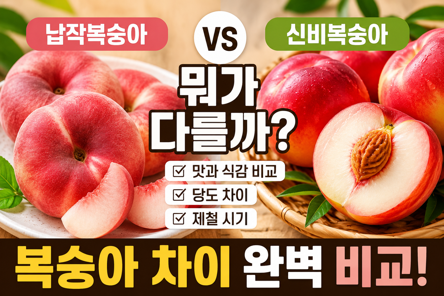 납작복숭아와 신비복숭아 차이 제대로 알려드릴게요
