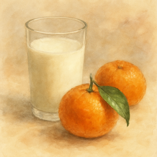 우유-귤-궁합