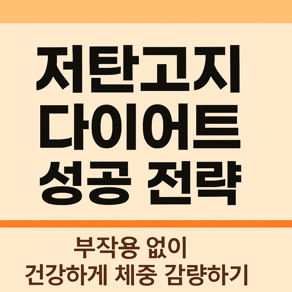 저탄고지 다이어트 성공 전략: 부작용 없이 건강하게 체중 감량하기