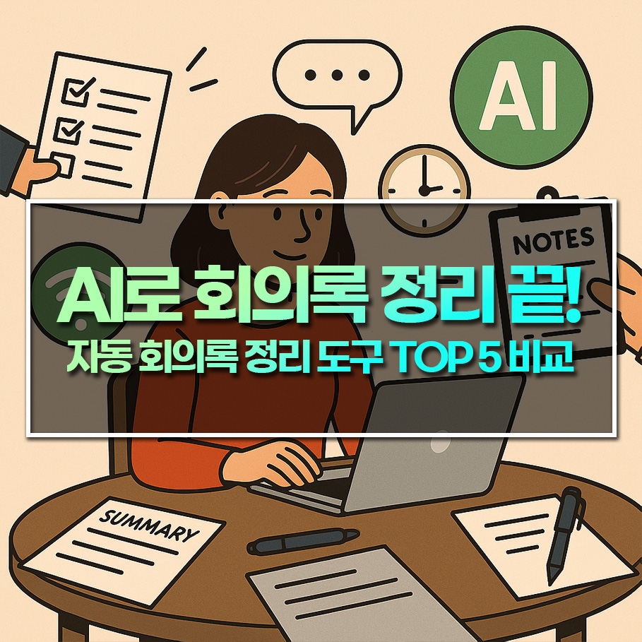 AI로 회의록 정리 끝! 자동 회의록 정리 도구 TOP 5 비교