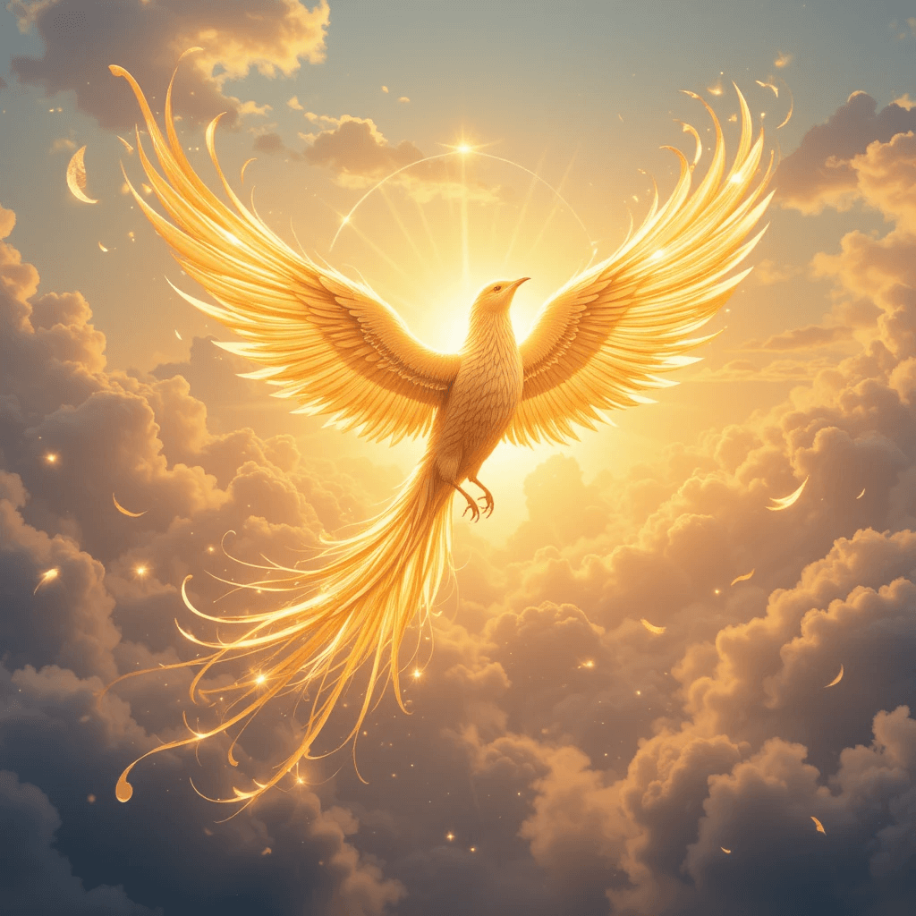 대박 태몽의 대표 꿈 홍보 포스터로 금빛 새 꿈입니다.