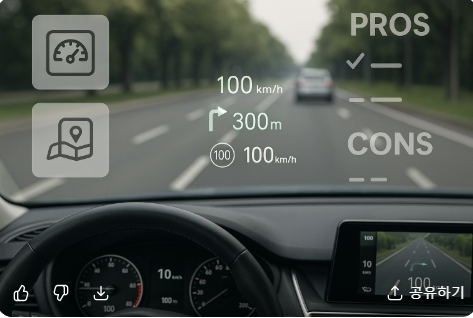 자동차 헤드업 디스플레이(HUD) 주요 기능과 장단점 총정리 관련 사진