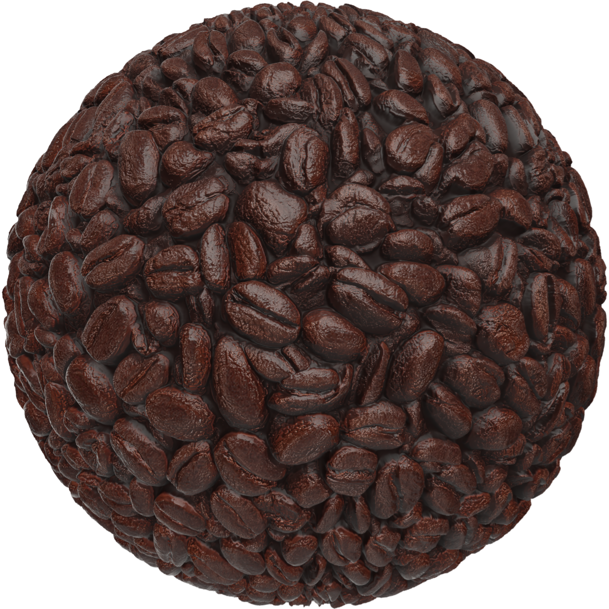 dark glossy coffee beans texture