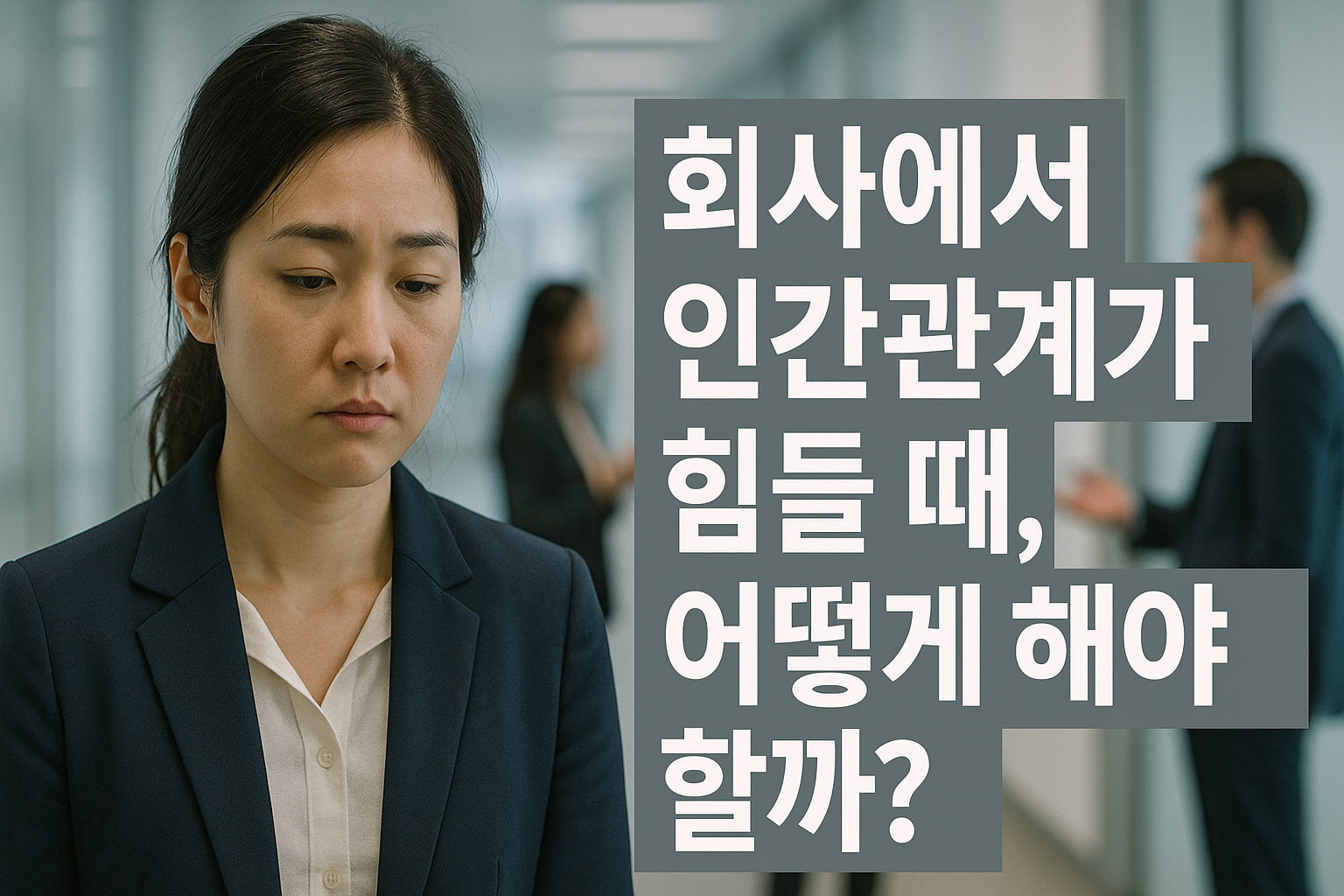 회사에서 인간관계가 힘들 때, 어떻게 해야 할까?