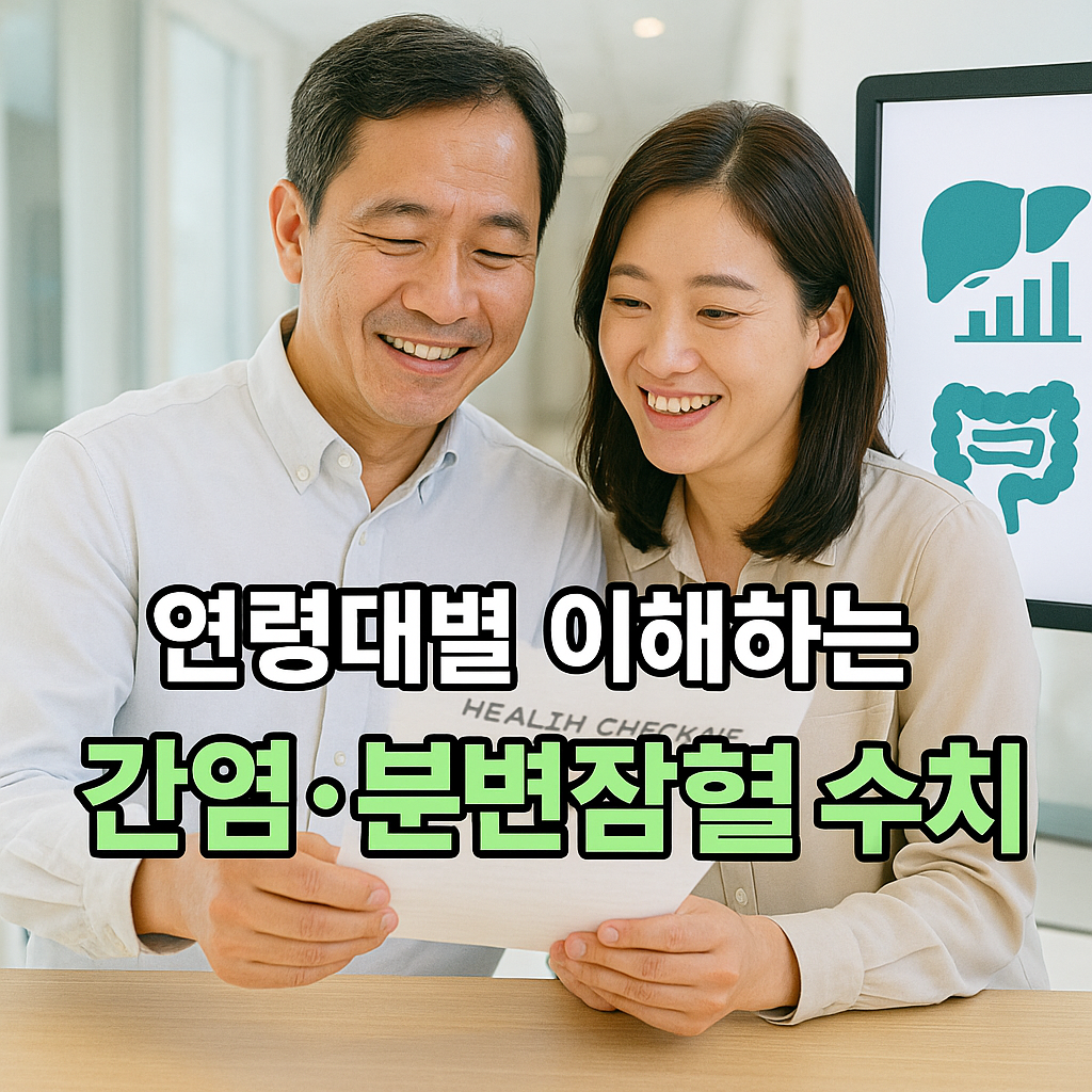 연령대별 이해하는 간염&middot;분변잠혈 수치