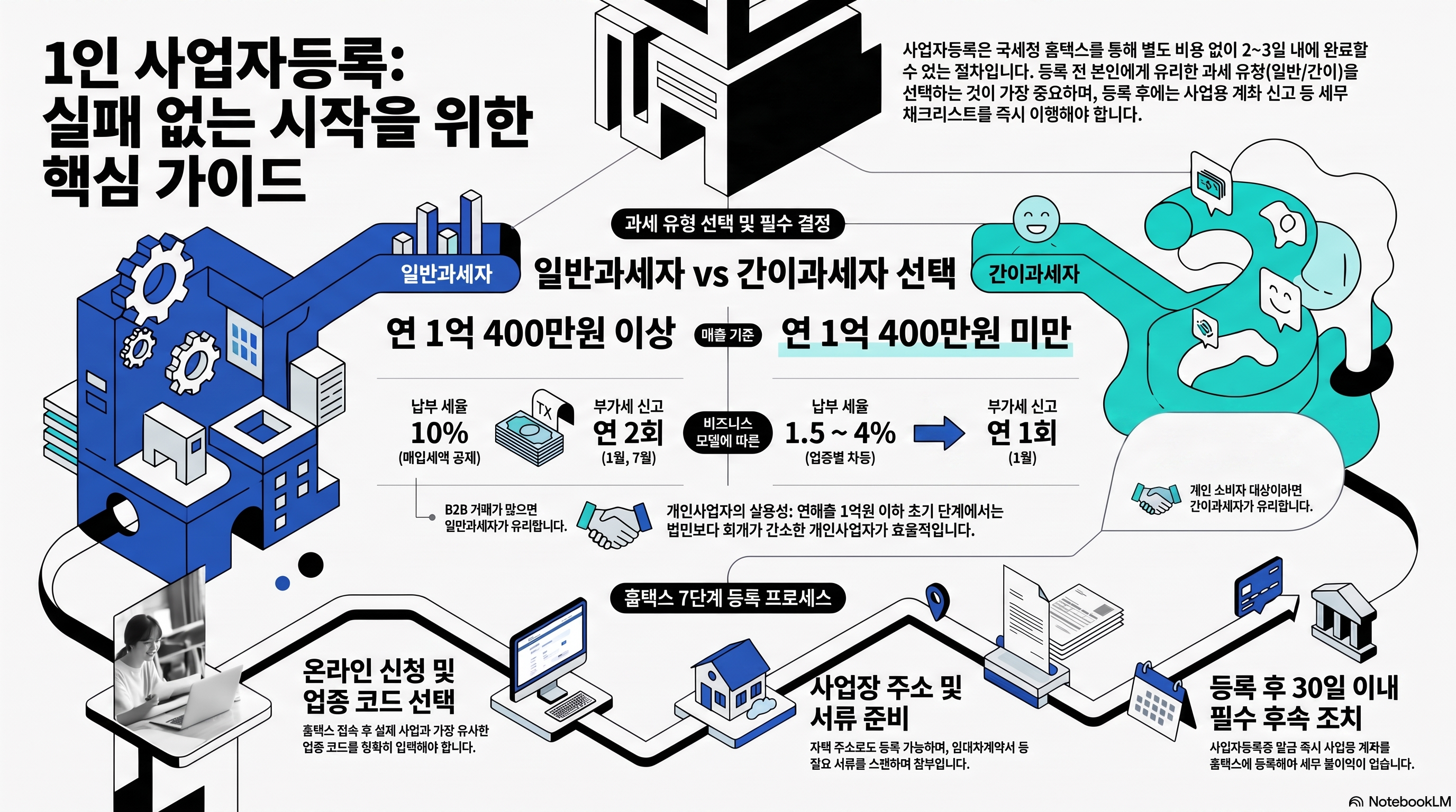 1인 사업자등록 방법 홈택스 온라인 신청 체크리스트