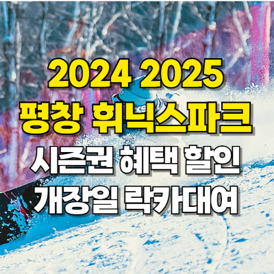 평창 휘닉스파크 2025 스키장 개장일 시즌권 혜택 락카 카드뉴스