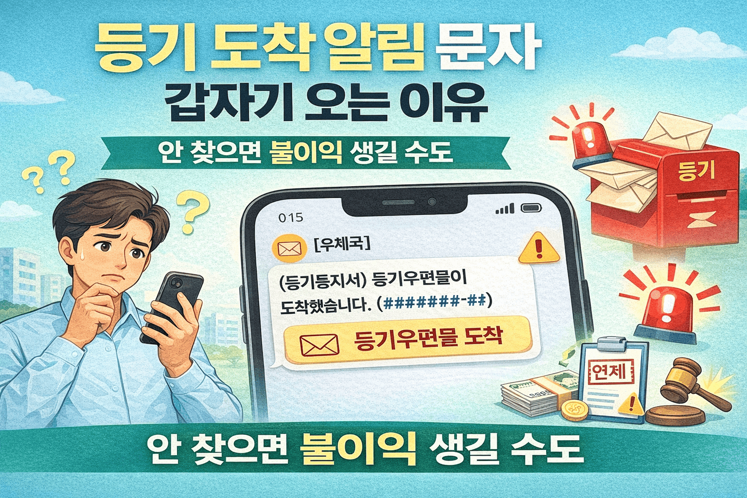 등기 도착 알림 문자 갑자기 오는 이유 ❘ 안 찾으면 불이익 생길 수도
