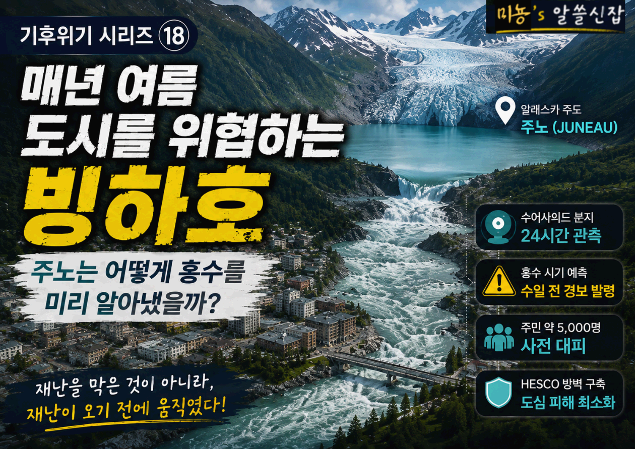 매년 여름 도시를 위협하는 빙하호|미국 알래스카 주노는 어떻게 홍수를 미리 알아냈을까?
