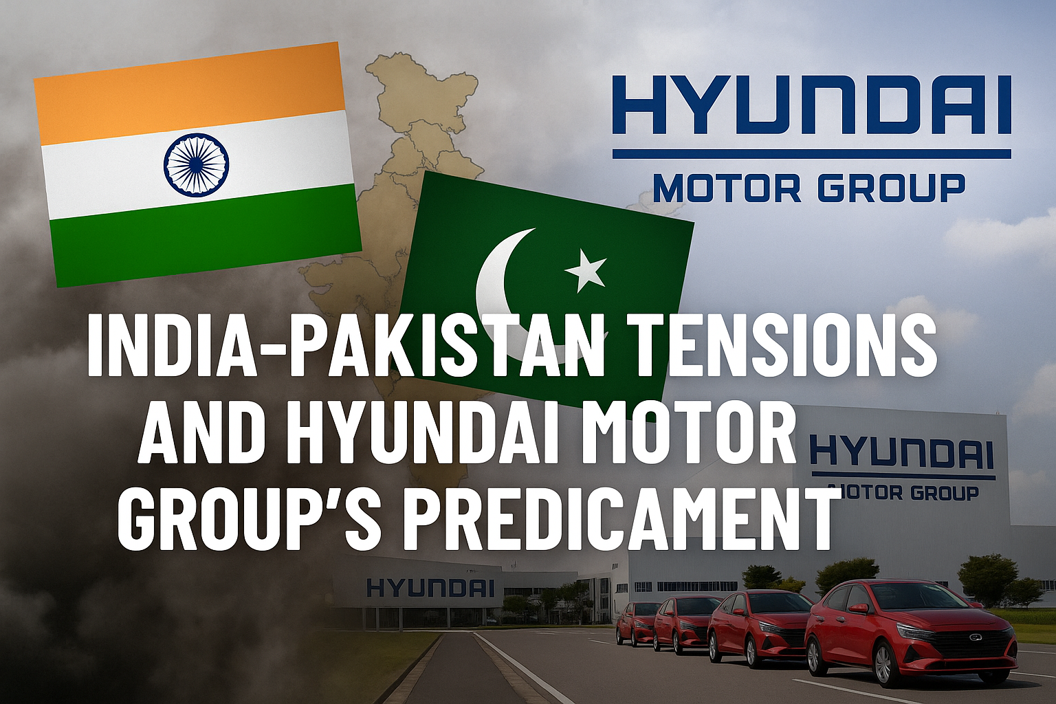 인도-파키스탄 핵전쟁 위기와 군사력 현황을 묘사한 디지털 뉴스 그래픽. 인도 국기와 파키스탄 국기가 양쪽에 배치되어 있고, 중간에는 핵미사일 아이콘과 긴장 고조 상황을 상징하는 붉은 경고 표시가 함께 나타난다. 국제 분쟁과 핵무기 보유국 간 충돌의 위험성을 강조한 구조