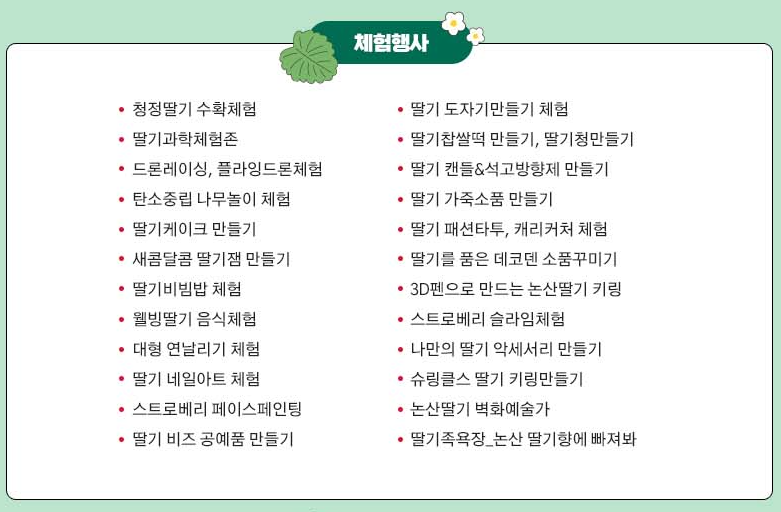 논산 딸기축제 알아보기(2024년)