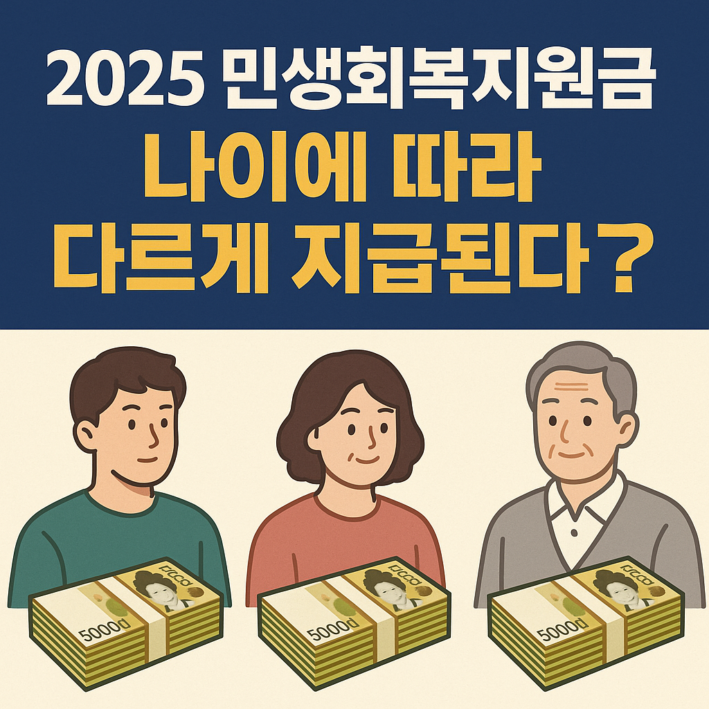 2025 민생회복지원금 나이에 따라 다르게지급된다 안내 이미지