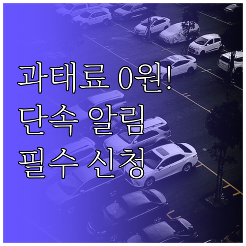 주정차 단속 알림 문자 서비스 신청으..