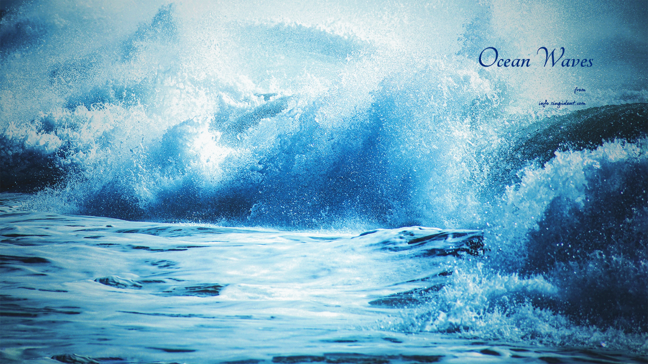 14 사방으로 흩어지는 물보라 C - Ocean Waves 파도배경화면