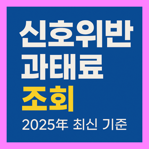 신호위반 과태료 조회 감경 신청 방법