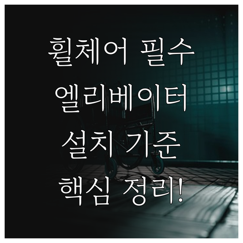 휠체어 사용자 엘리베이터 유효 공간과..