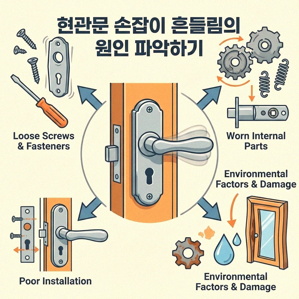 현관문 손잡이 흔들림 더 이상 걱정 마세요 해결법 총정리