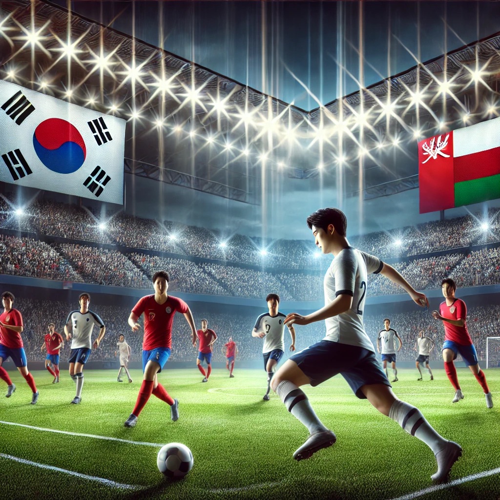 한국, 오만 축구 중계 설명 ai 이미지
