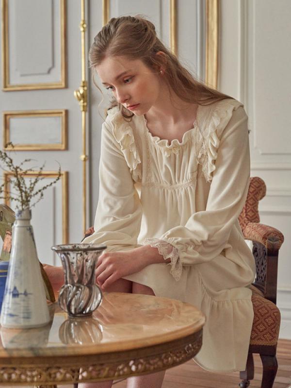 ULLALA PAJAMAS 로아 긴팔 원피스 피치기모