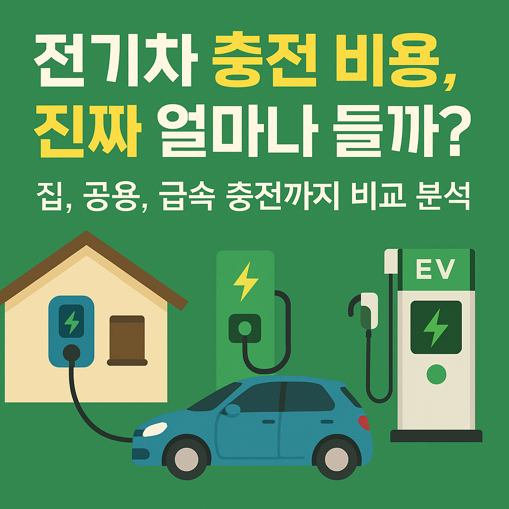전기차 충전 비용 진짜 얼마나 들까? 라고 쓰여진 포스터