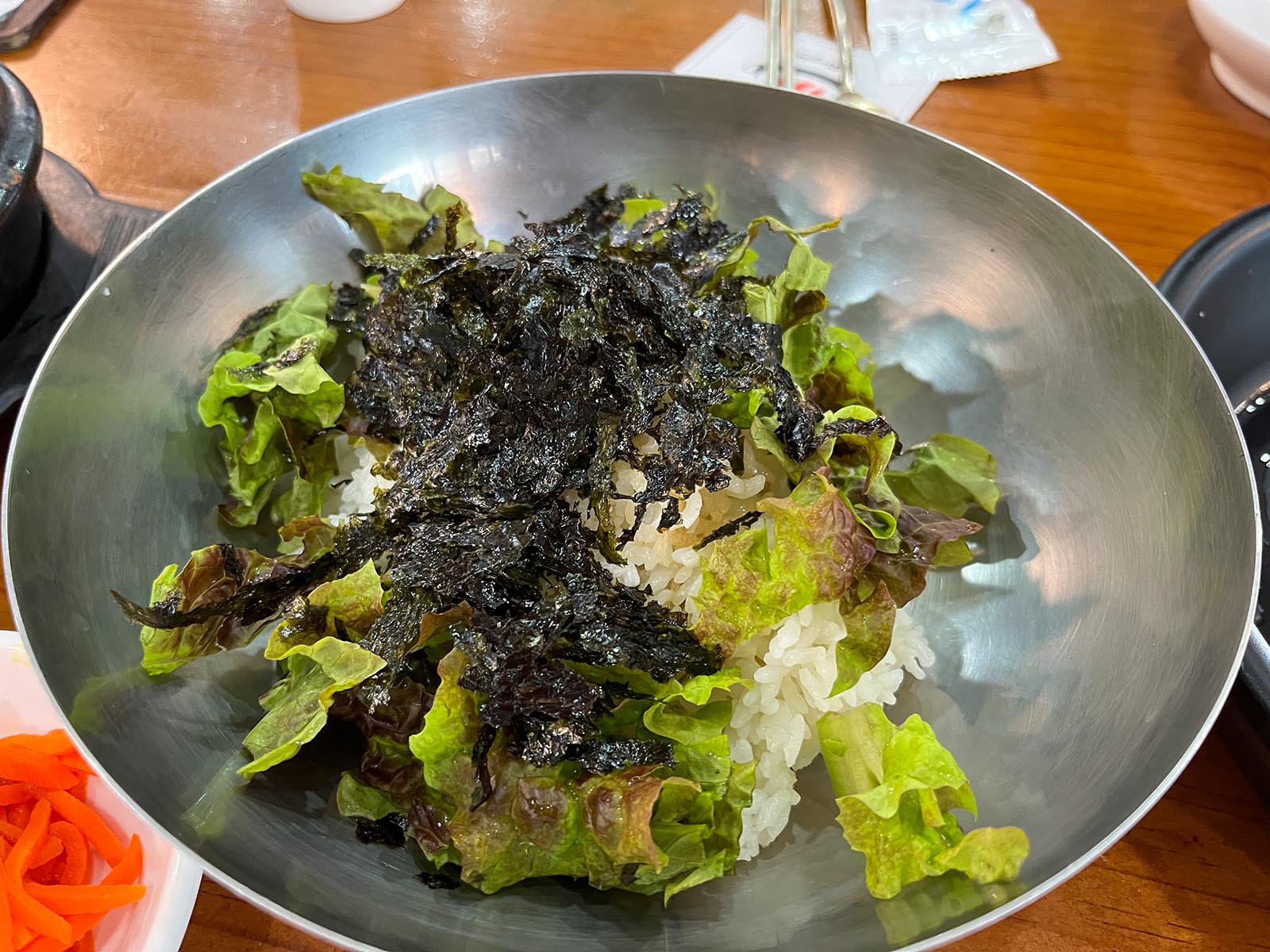 묵은지 청국장과 비빔밥