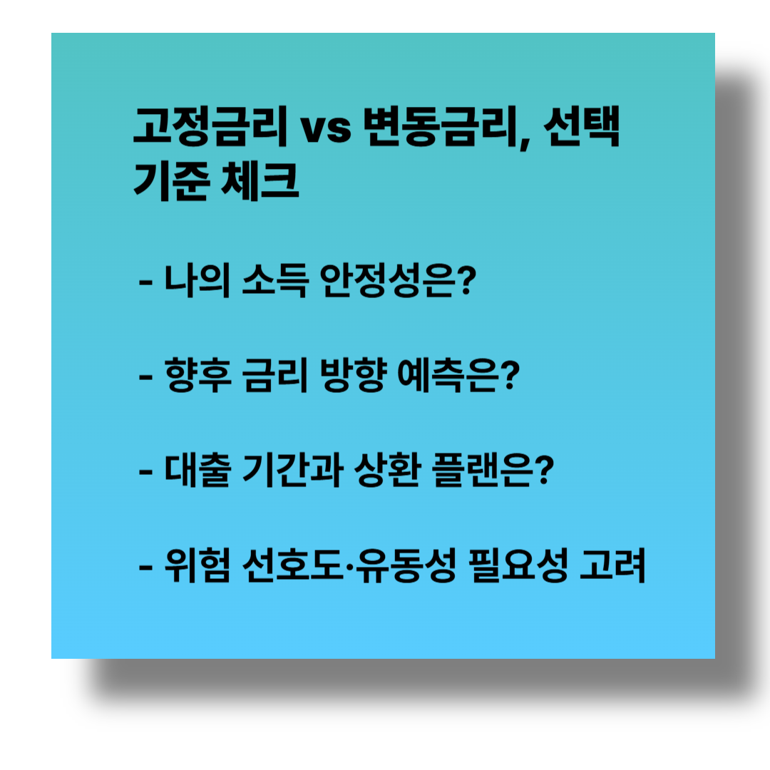 2025년 7월 1일 기준 금리 인상기, 고정금리 vs 변동금리 선택법 관련 이미지5
