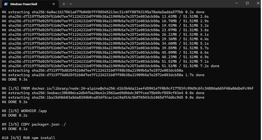 Docker Node.js 프로젝트 실행