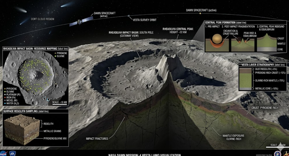 소행성 베스타 표면 지형