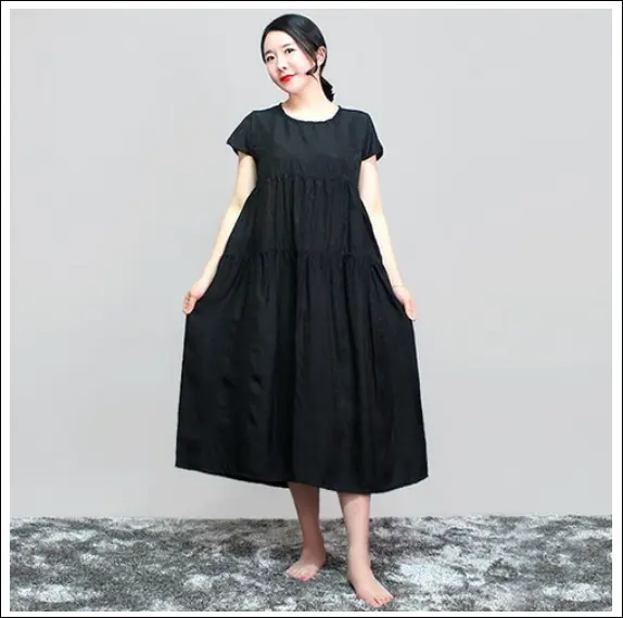 까망캡소매원피스