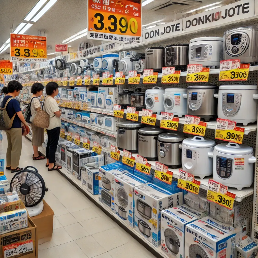 일본 돈키호테 매장의 가전제품 코너
