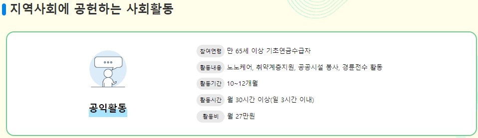 노인일자리중-지역사회에-공헌하는-일자리를-설명하는그림