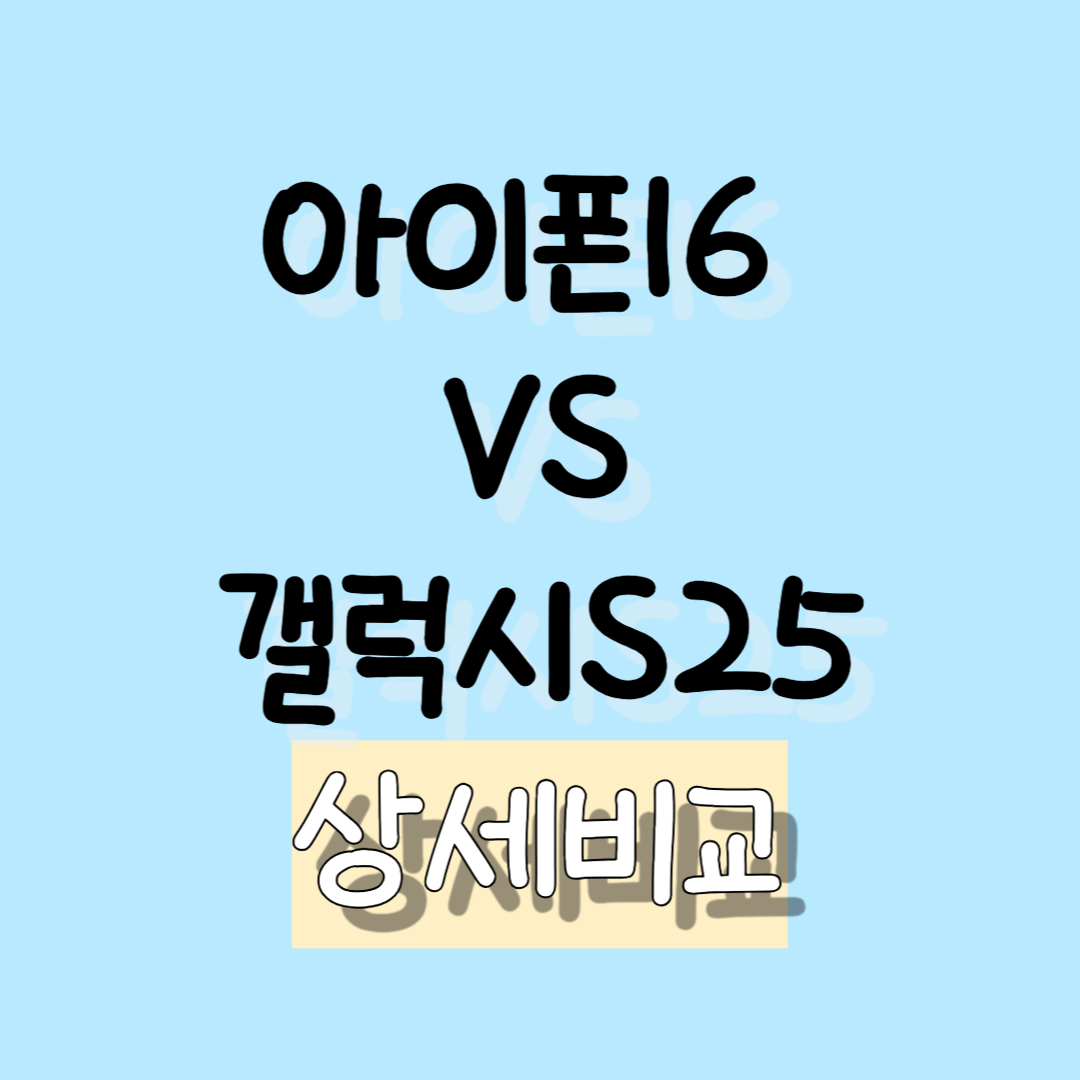 아이폰16 vs 갤럭시25 비교